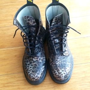 Dr. Martens leopard print boots